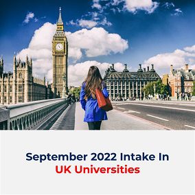 September 2022 Intake In UK Universities