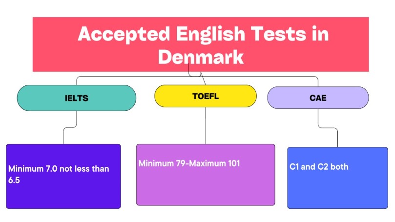 Infographic of Study in Denmark Without IELTS: Step-by-Step Process